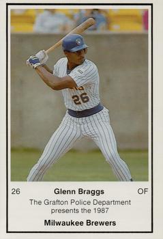 1987 Milwaukee Brewers Police - Grafton Police Department #NNO Glenn Braggs Front