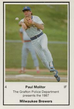 1987 Milwaukee Brewers Police - Grafton Police Department #NNO Paul Molitor Front