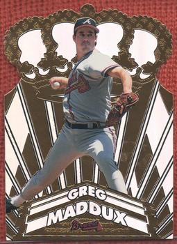 1998 Pacific - Gold Crown Die Cuts #2 Greg Maddux Front