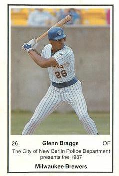 1987 Milwaukee Brewers Police - New Berlin, City Of PD #NNO Glenn Braggs Front