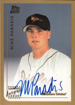 1999 Topps Traded and Rookies - Autographs #T69 Mike Paradis  Front