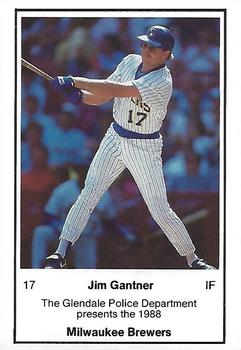 1988 Milwaukee Brewers Police - Glendale Police Department #NNO Jim Gantner Front
