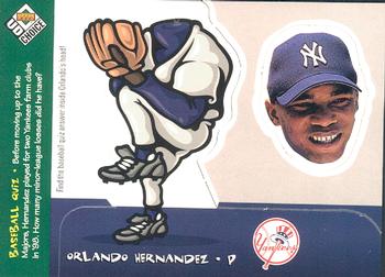 1999 UD Choice - Mini Bobbing Head #15 Orlando Hernandez  Front