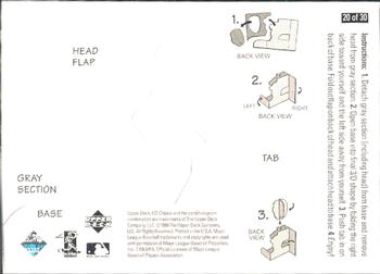 1999 UD Choice - Mini Bobbing Head #20 Rickey Henderson  Back