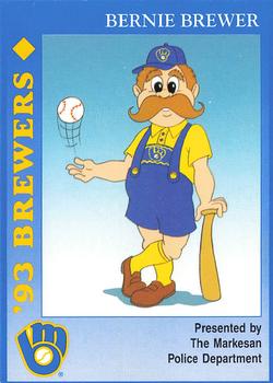1993 Milwaukee Brewers Police - Markesan Police Department #NNO Bernie Brewer Front