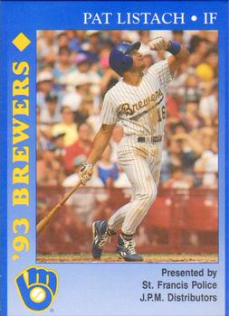 1993 Milwaukee Brewers Police - St. Francis PD, J.P.M. Distributors #NNO Pat Listach Front
