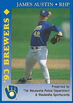 1993 Milwaukee Brewers Police - Waukesha Police Department & Waukesha Sportscards #NNO James Austin Front