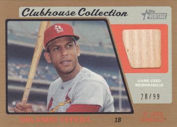 2015 Topps Heritage - Clubhouse Collection Relics Gold (High Numbers) #CCR-OC Orlando Cepeda Front