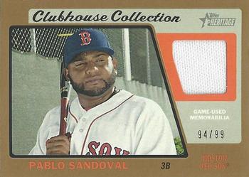 2015 Topps Heritage - Clubhouse Collection Relics Gold (High Numbers) #CCR-PS Pablo Sandoval Front