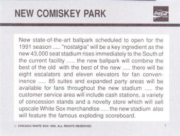 1989 Coca-Cola Chicago White Sox  #1 New Comiskey Park Back