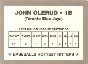 1990 Baseballs Hottest Hitters (unlicensed) #NNO John Olerud Back