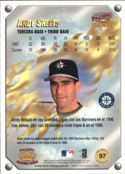 1998 Pacific Invincible - Gems of the Diamond #97 Andy Sheets Back