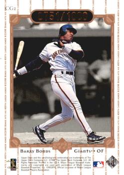 1999 Upper Deck - Crowning Glory Double #CG2 Mark McGwire / Barry Bonds  Back