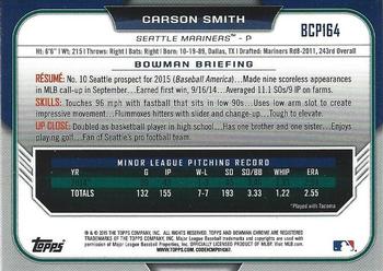 2015 Bowman Chrome - Prospects #BCP164 Carson Smith Back