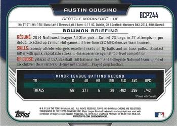 2015 Bowman Chrome - Prospects #BCP244 Austin Cousino Back