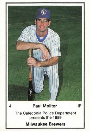 1989 Milwaukee Brewers Police - Caledonia PD #NNO Paul Molitor Front