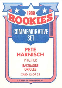 1990 Topps - Rookies Foil Test #12 Pete Harnisch Back