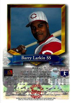 1994 Topps - Superstar Samplers Finest #240 Barry Larkin Back
