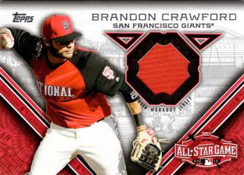 2015 Topps Update - All-Star Stitches #STIT-BC Brandon Crawford Front