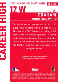 2015 Topps Update - Career High Autographs #CHA-JGR J.R. Graham Back