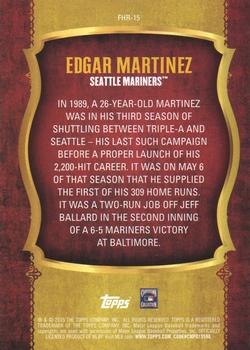 2015 Topps Update - First Home Run Silver #FHR-15 Edgar Martinez Back
