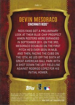 2015 Topps Update - First Home Run Silver #FHR-17 Devin Mesoraco Back