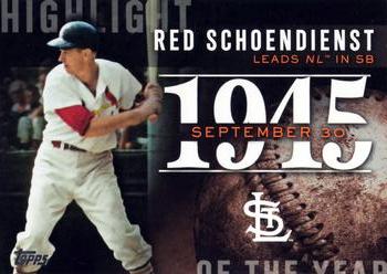 2015 Topps Update - Highlight of the Year #H-67 Red Schoendienst Front