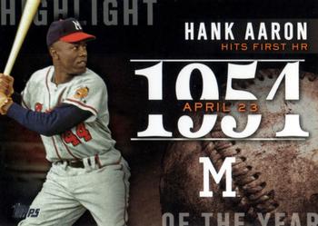 2015 Topps Update - Highlight of the Year #H-69 Hank Aaron Front