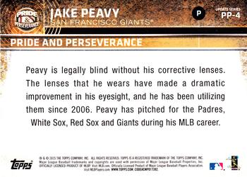 2015 Topps Update - Pride and Perseverance #PP-4 Jake Peavy Back