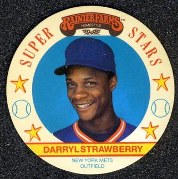1989 Rainier Farms Discs #10 Darryl Strawberry Front
