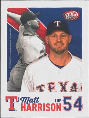 2015 Dr. Pepper Texas Rangers #NNO Matt Harrison Front