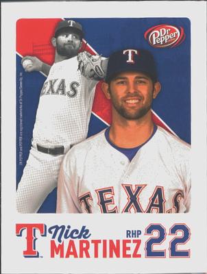 2015 Dr. Pepper Texas Rangers #NNO Nick Martinez Front