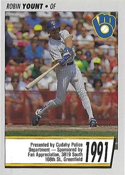 1991 Milwaukee Brewers Police - Cudahy PD, Fan Appreciation #NNO Robin Yount Front