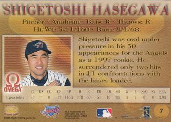 1998 Pacific Omega #7 Shigetoshi Hasegawa Back
