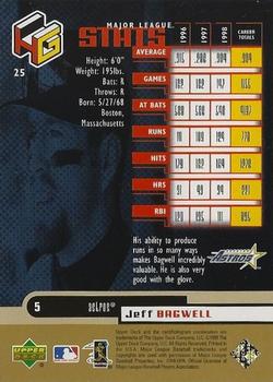 1999 Upper Deck HoloGrFX - AuSome #25 Jeff Bagwell  Back