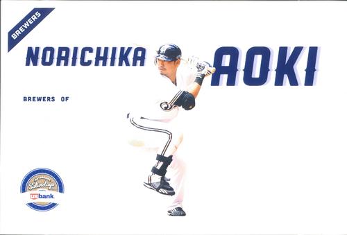 2013 US Bank Milwaukee Brewers #1 Norichika Aoki Front