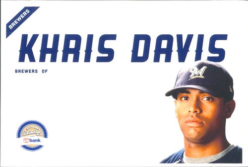 2013 US Bank Milwaukee Brewers #4 Khris Davis Front