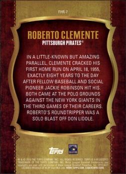 2015 Topps Update - First Home Run #FHR-7 Roberto Clemente Back