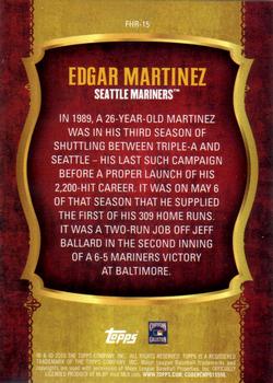 2015 Topps Update - First Home Run #FHR-15 Edgar Martinez Back