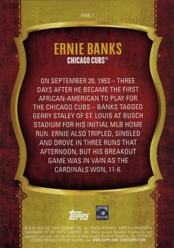 2015 Topps Update - First Home Run #FHR-1 Ernie Banks Back