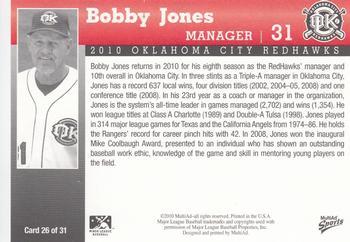 2010 MultiAd Oklahoma City RedHawks #26 Bobby Jones Back