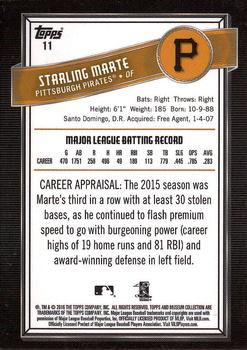 2016 Topps Museum Collection #11 Starling Marte Back