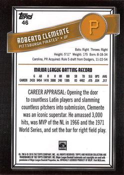 2016 Topps Museum Collection #46 Roberto Clemente Back