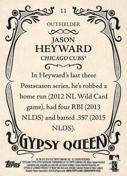 2016 Topps Gypsy Queen #11 Jason Heyward Back