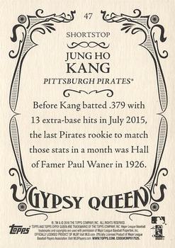 2016 Topps Gypsy Queen #47 Jung Ho Kang Back
