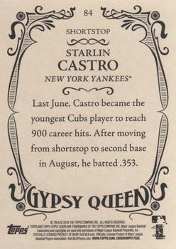 2016 Topps Gypsy Queen #84 Starlin Castro Back