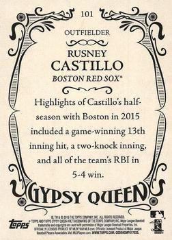 2016 Topps Gypsy Queen #101 Rusney Castillo Back