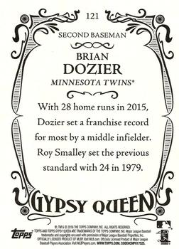 2016 Topps Gypsy Queen #121 Brian Dozier Back