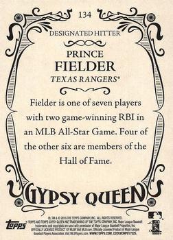 2016 Topps Gypsy Queen #134 Prince Fielder Back