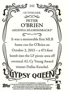 2016 Topps Gypsy Queen #242 Peter O'Brien Back